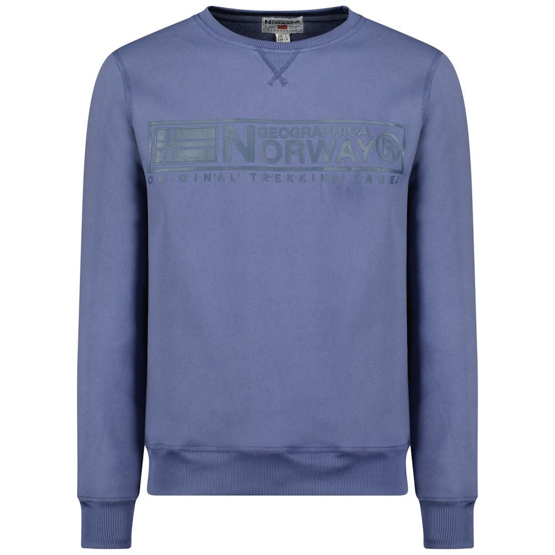Geographical Norway - Felpa senza cappuccio da uomo a maniche lunghe modello GANTOINE, Nero , XXL Geographical Norway - Felpa senza cappuccio da uomo a maniche lunghe modello GANTOINE, Nero , XXL