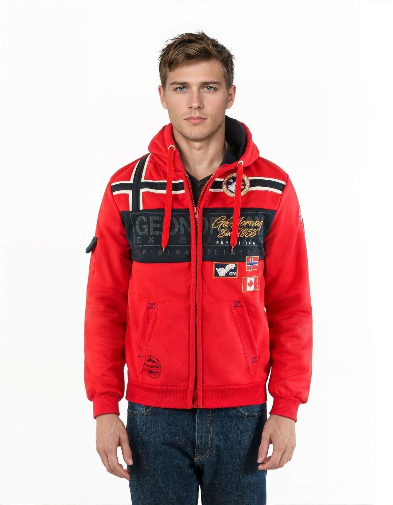 Geographical Norway Garadock Uomo - Felpa - Geographical Norway - S Rosso
