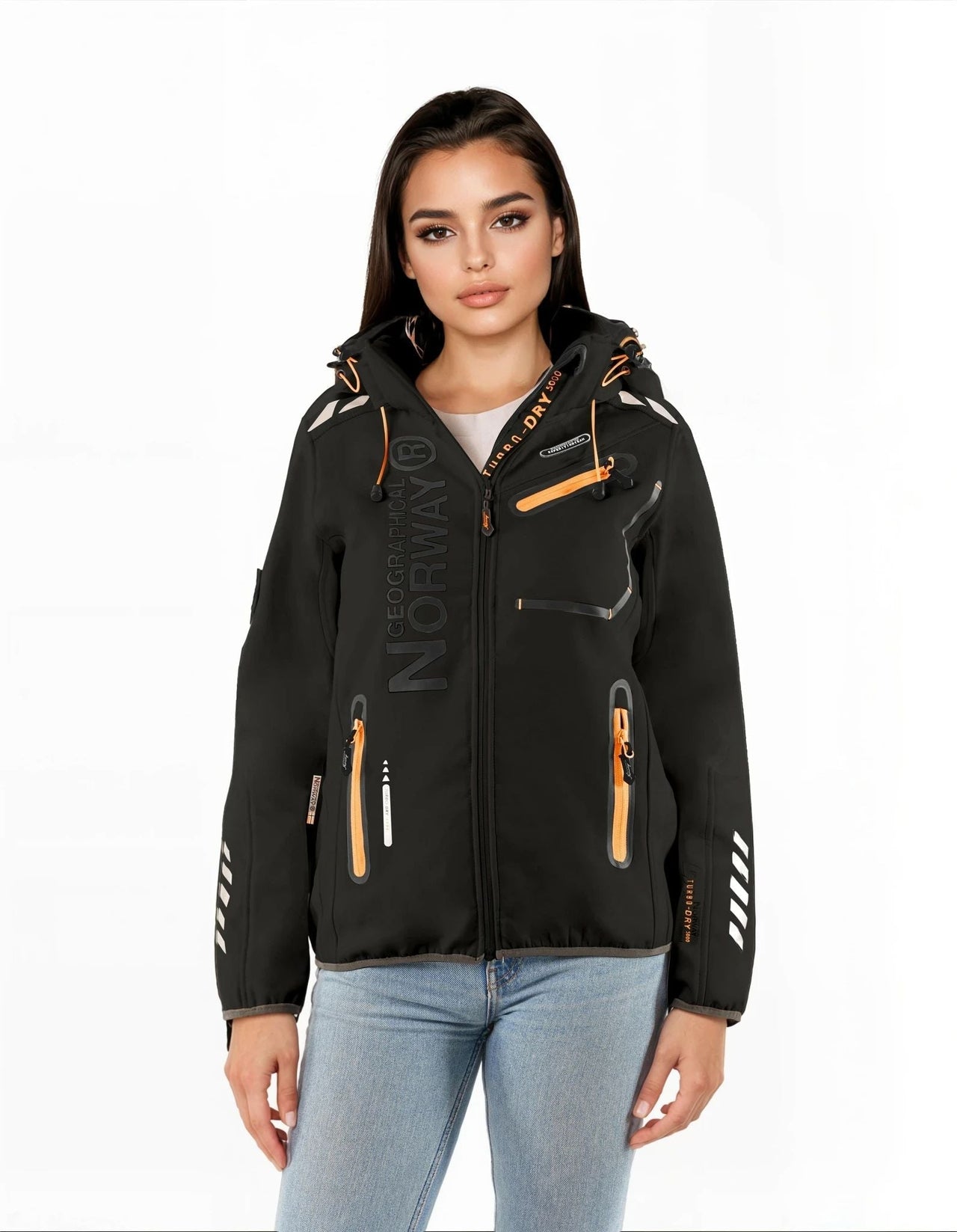Geographical Norway Reine Femme - Softshell - Geographical Norway - S Nero Arancione