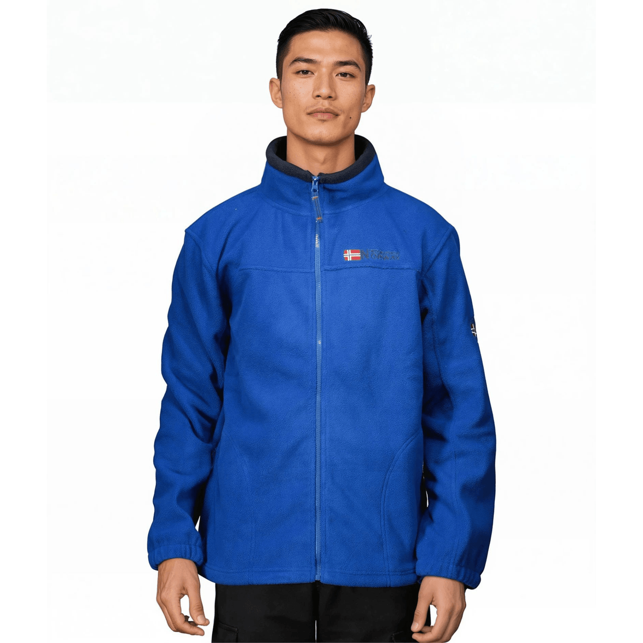 Geographical Norway Tamazonie Uomo - Pile con zip - Geographical Norway - L Royal Blue