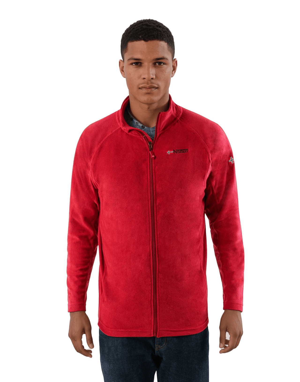 Geographical Norway Uomo Tug Fz - Micro - giacca in pile da uomo Rosso - Geographical Norway - S Rosso