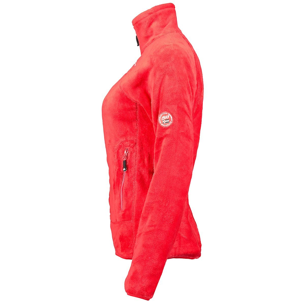 Geographical Norway Upaline Donna - Morbido pile con zip - Geographical Norway - S Rosso